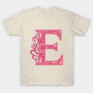 The Alphabet Letter E Floral T-Shirt